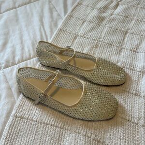 Nude Zara studded ballet Flat